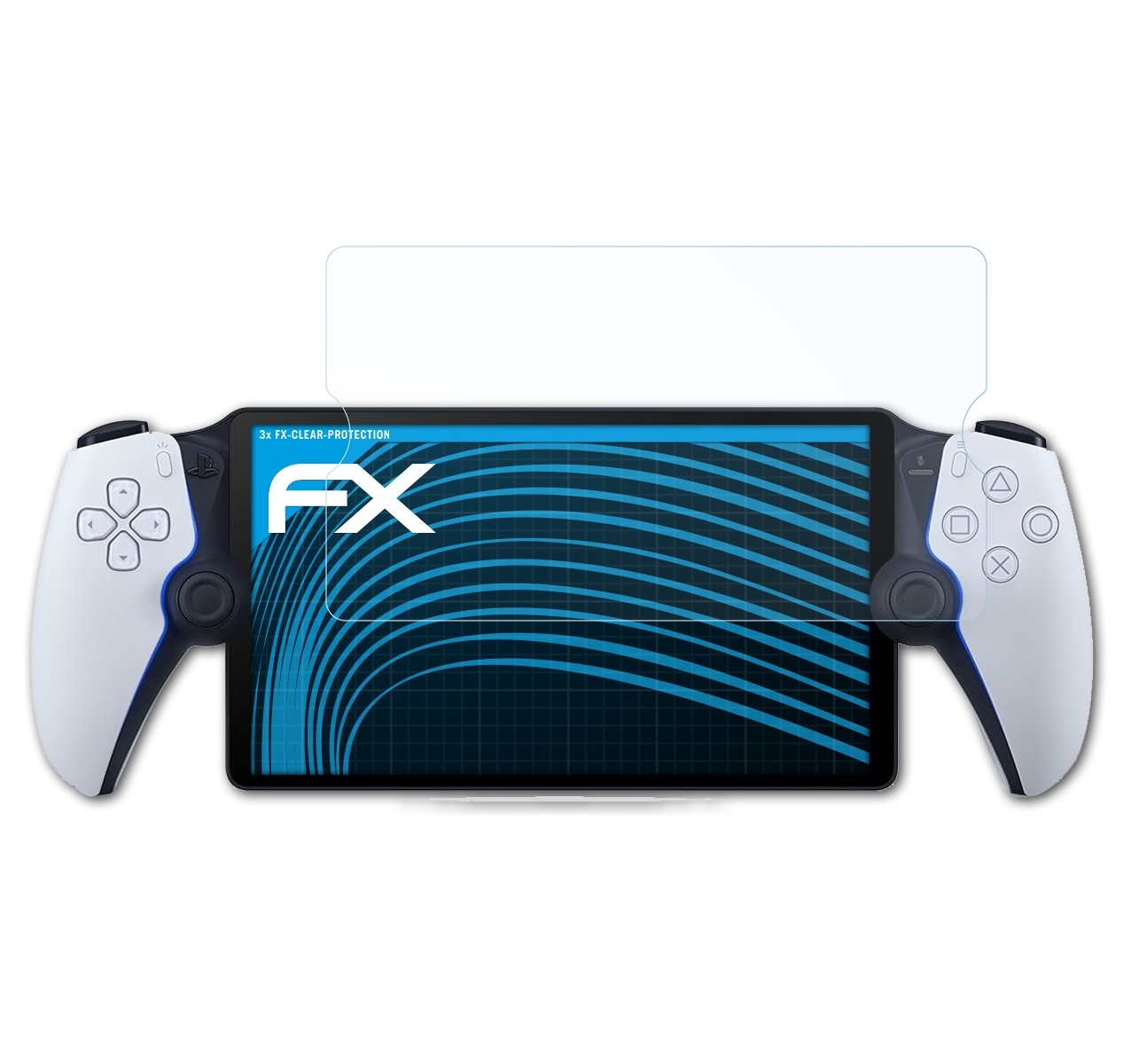ATFOLIX 3x Sony Portal Remote PS FX-Clear Displayschutz(für Player)