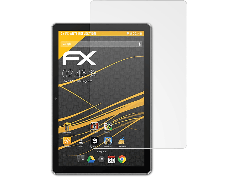 ATFOLIX 2x FX-Antireflex Displayschutz(für Blackview Tab 70 WiFi)