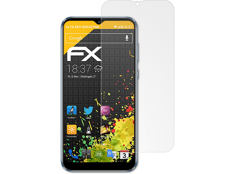 ATFOLIX 3x FX-Antireflex Displayschutz(für XGody X18)
