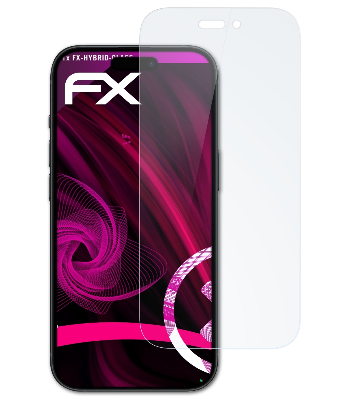 FX-Hybrid-Glass Schutzglas(für ATFOLIX iPhone Apple 15)