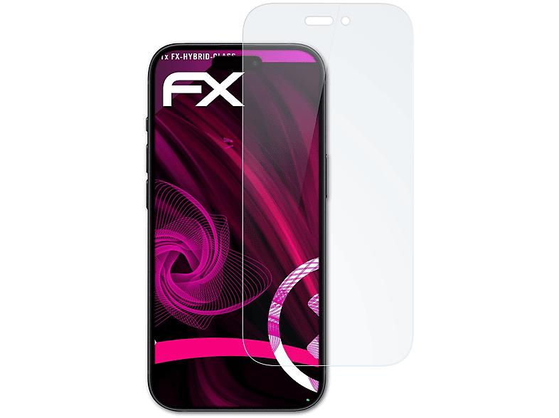 ATFOLIX FX-Hybrid-Glass Schutzglas(für Apple iPhone 15)