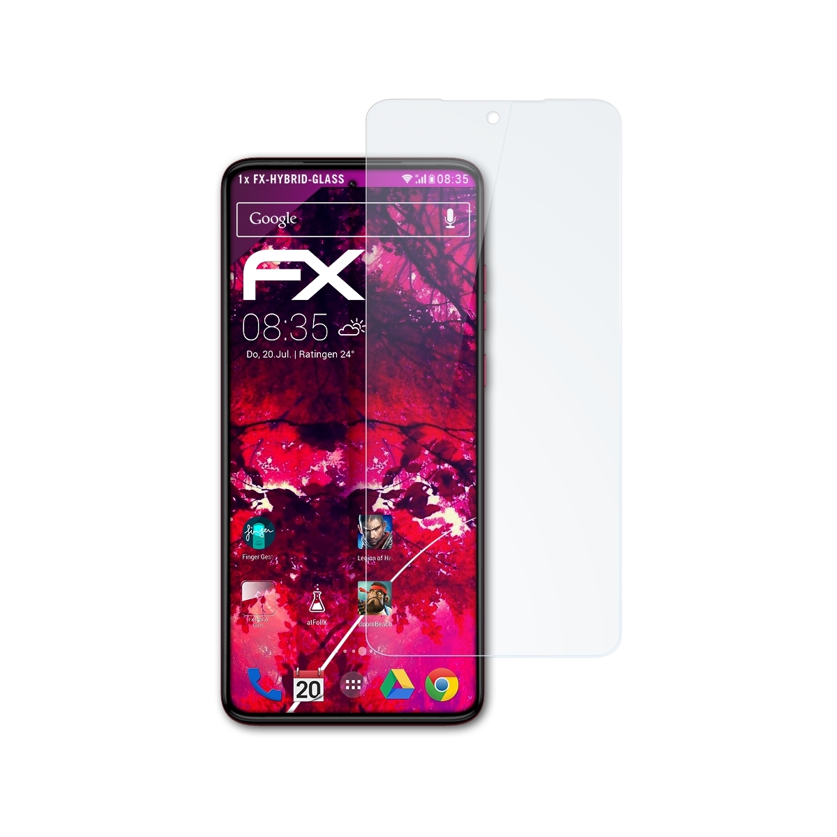 ATFOLIX FX-Hybrid-Glass Moto Schutzglas(für Motorola G84)