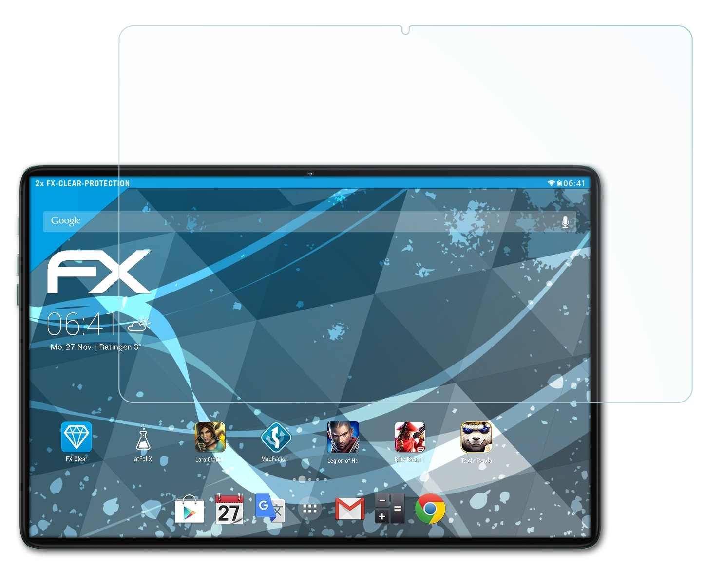 Displayschutz(für ATFOLIX Teclast P40S) FX-Clear 2x