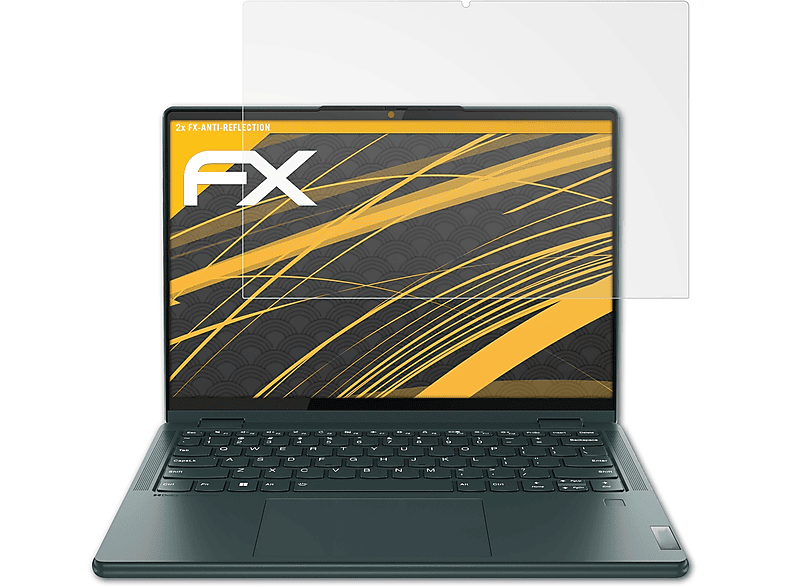 ATFOLIX 2x FX-Antireflex Displayschutz(für Lenovo Yoga 6 (Gen 8))