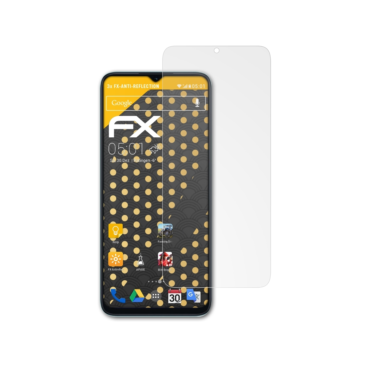 Displayschutz(für 3x ATFOLIX X6a) FX-Antireflex Honor