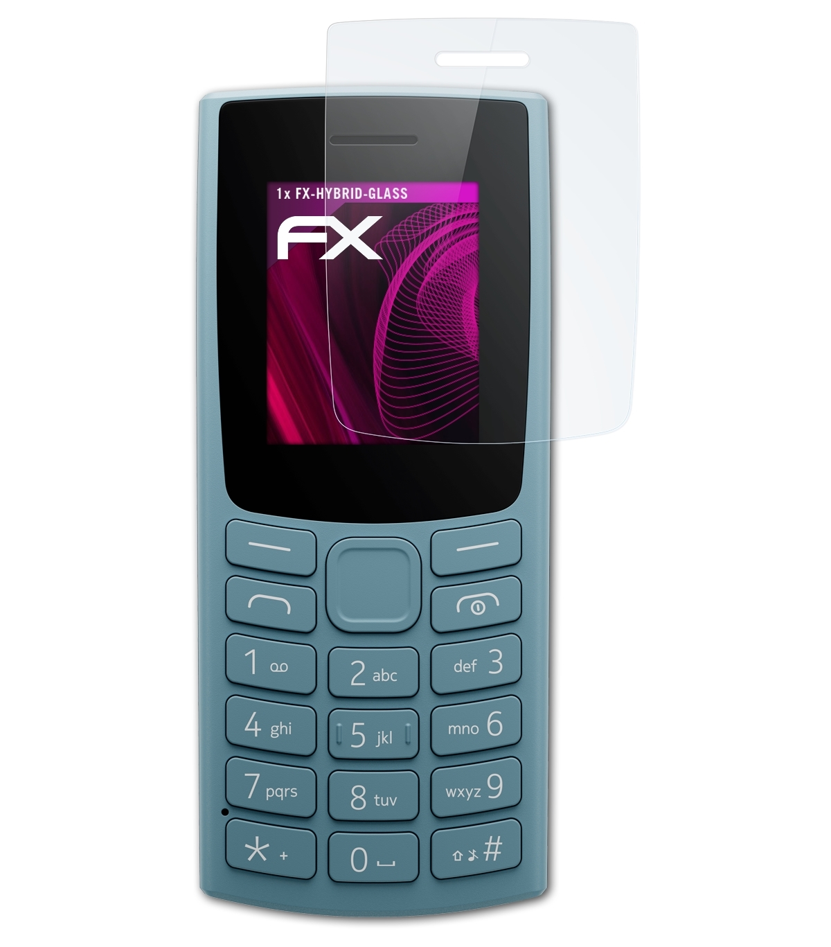 ATFOLIX FX-Hybrid-Glass Schutzglas(für Nokia 110 (2023))