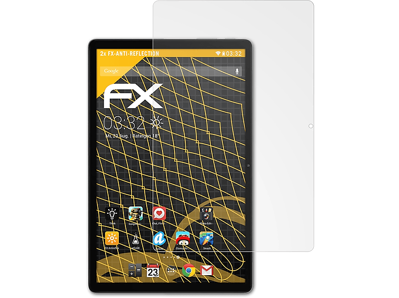 ATFOLIX 2x FX-Antireflex Displayschutz(für Blackview Tab 80)