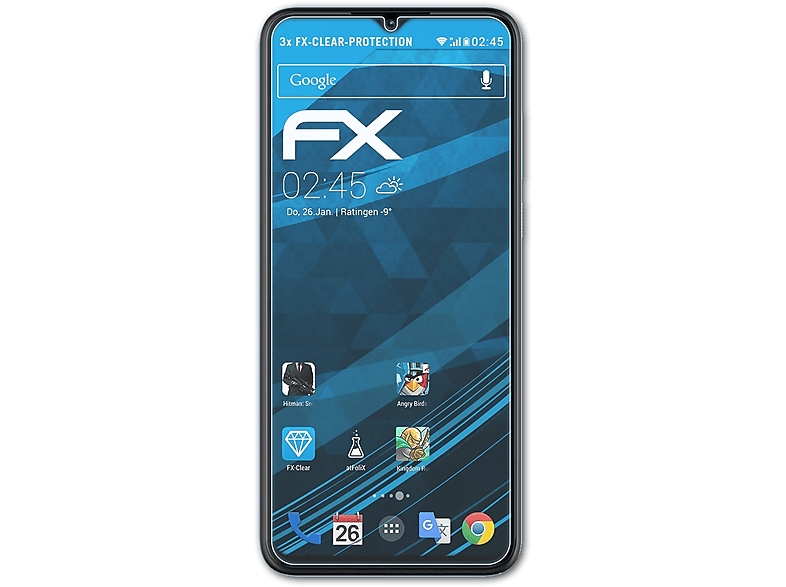 ATFOLIX 3x FX-Clear Displayschutz(für ZTE Blade A53+)