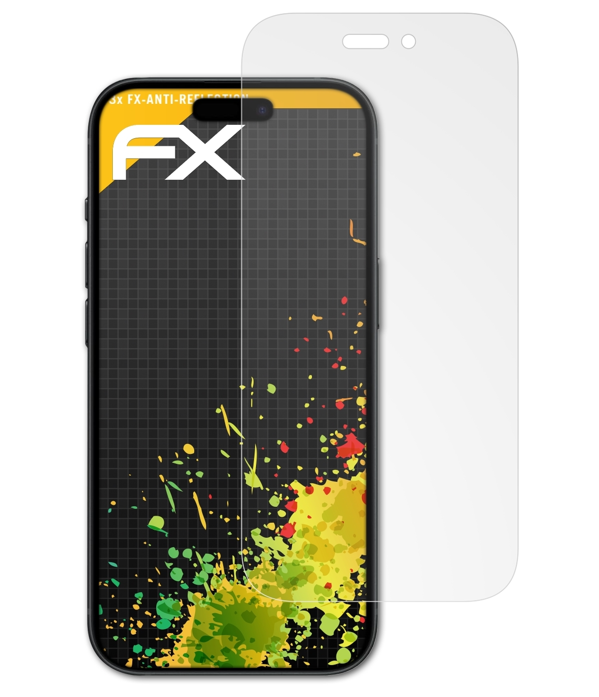 ATFOLIX 3x FX-Antireflex Displayschutz(für Apple iPhone 15)