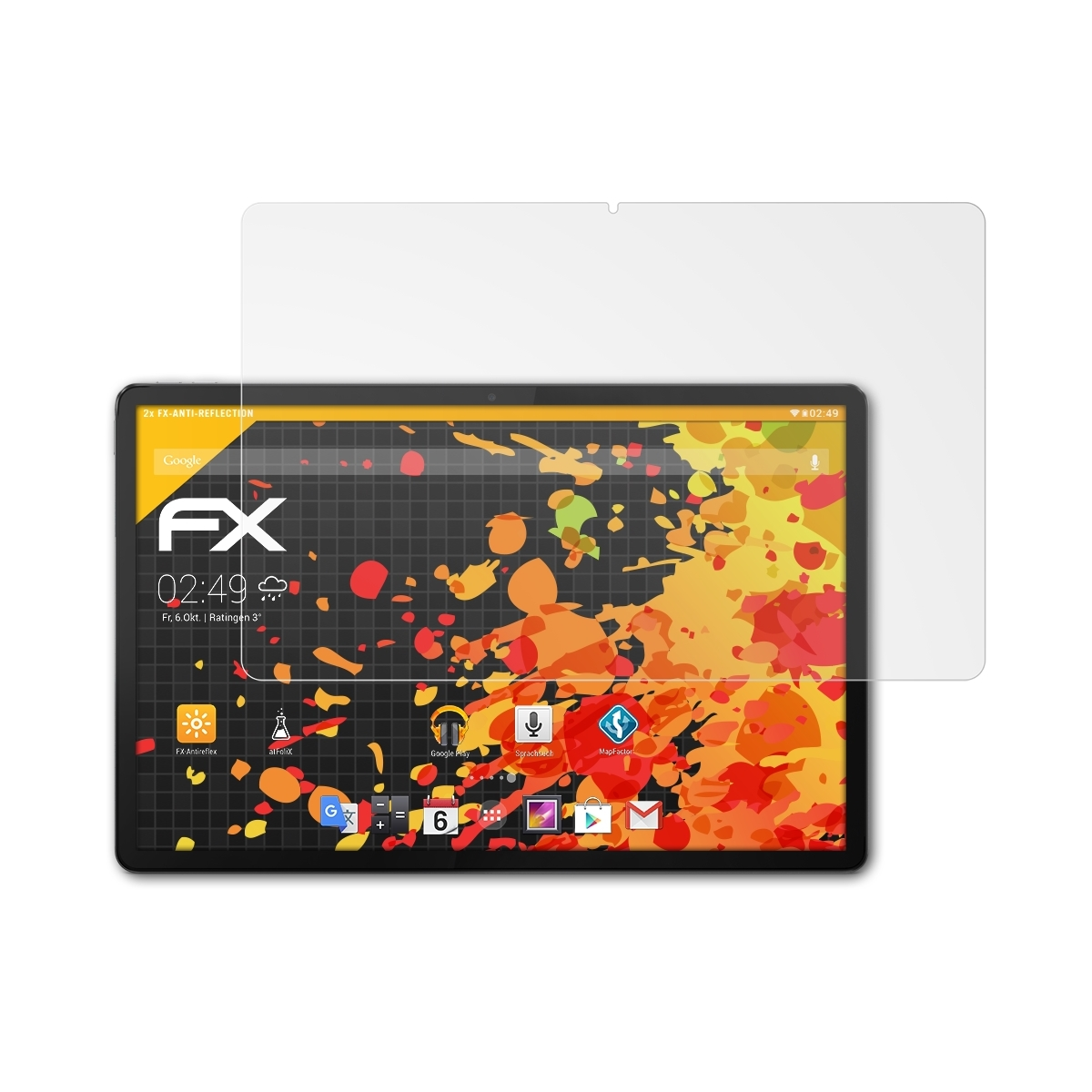Lenovo Tab FX-Antireflex Displayschutz(für 2x ATFOLIX P12)