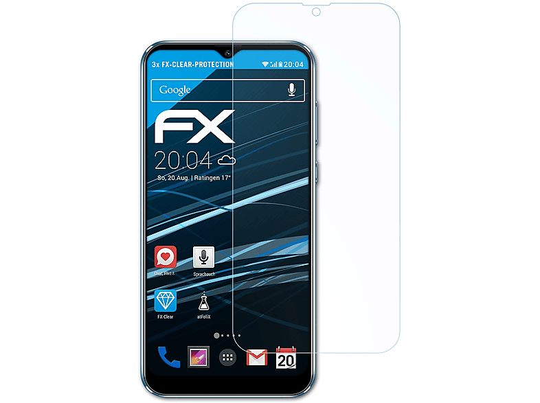 ATFOLIX 3x FX-Clear Displayschutz(für XGody X18)