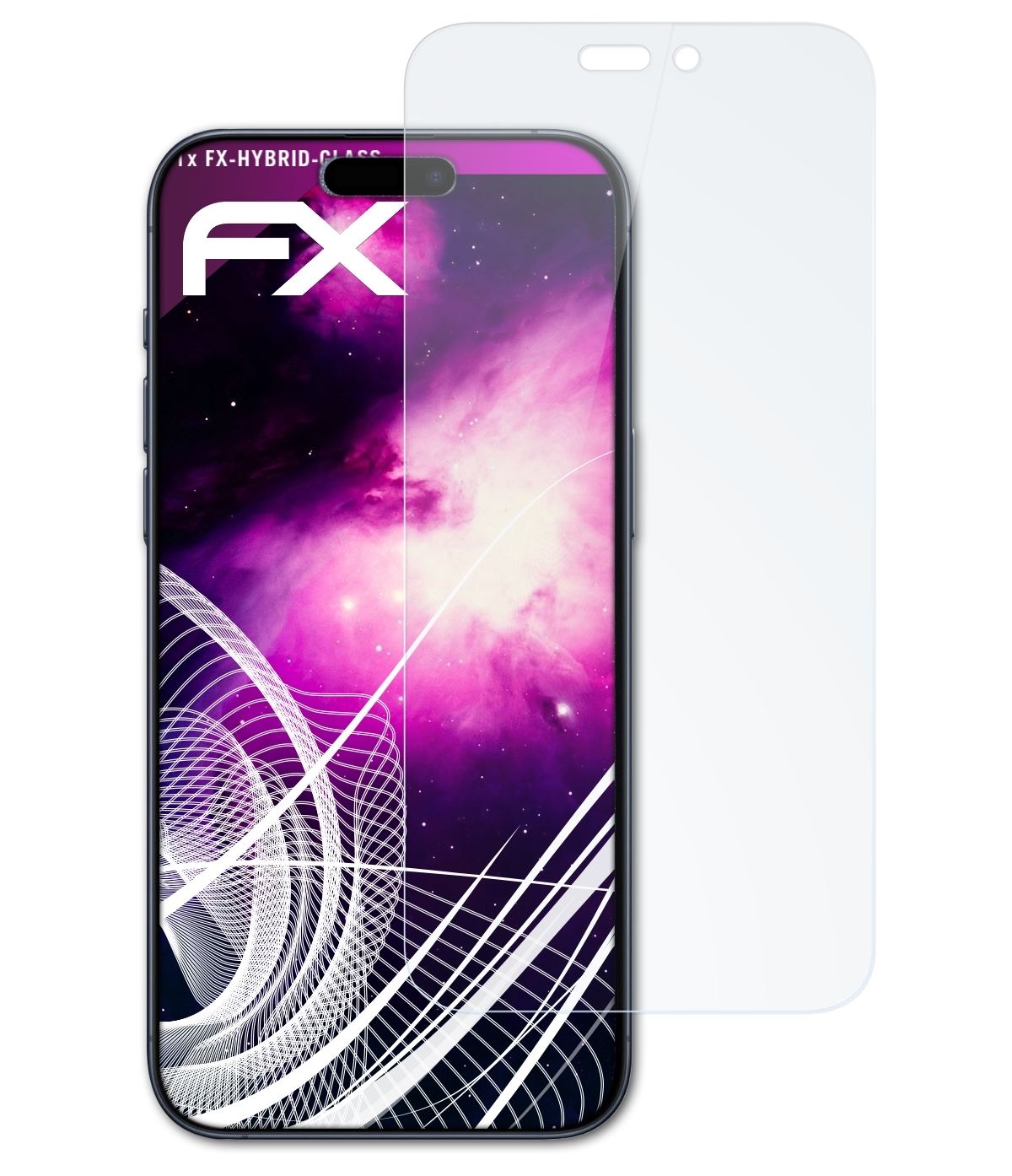 Pro 15 iPhone Schutzglas(für Apple ATFOLIX Max) FX-Hybrid-Glass