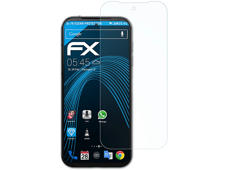 ATFOLIX 3x FX-Clear Displayschutz(für Fairphone 5)