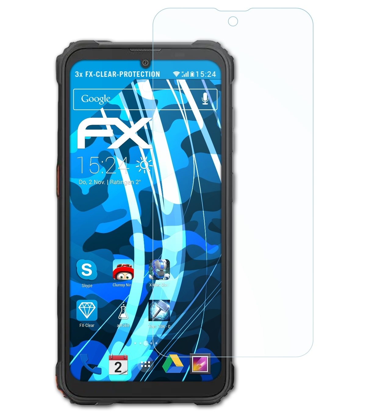ATFOLIX 3x FX-Clear Displayschutz(für Blackview S70) Oscal