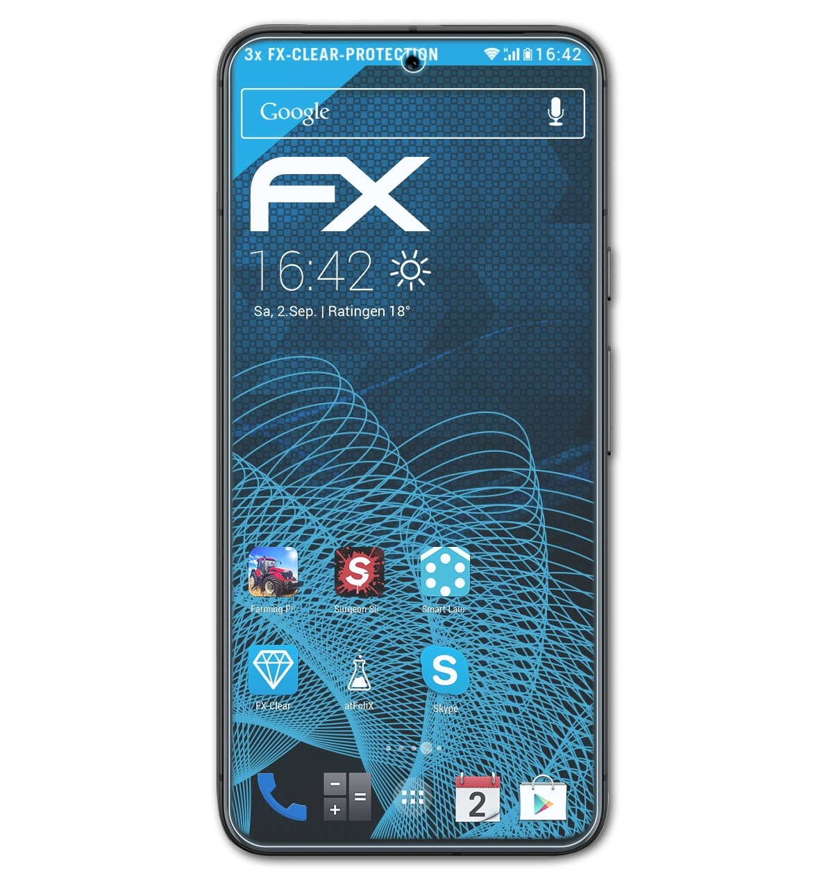 Pixel 3x 8) FX-Clear Google Displayschutz(für ATFOLIX