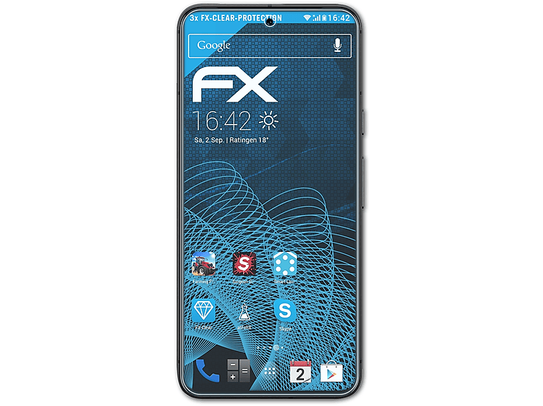 Pixel ATFOLIX 3x FX-Clear Displayschutz(für Google 8)