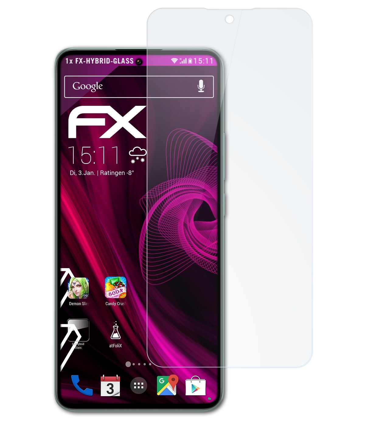 ATFOLIX FX-Hybrid-Glass Schutzglas(für Xiaomi Pro) 13T