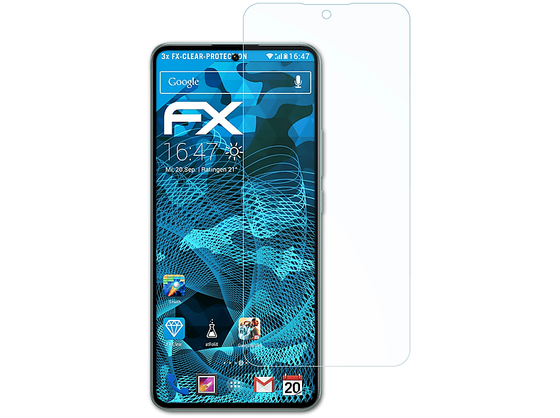 ATFOLIX 3x FX-Clear Displayschutz(für Xiaomi 13T Pro)