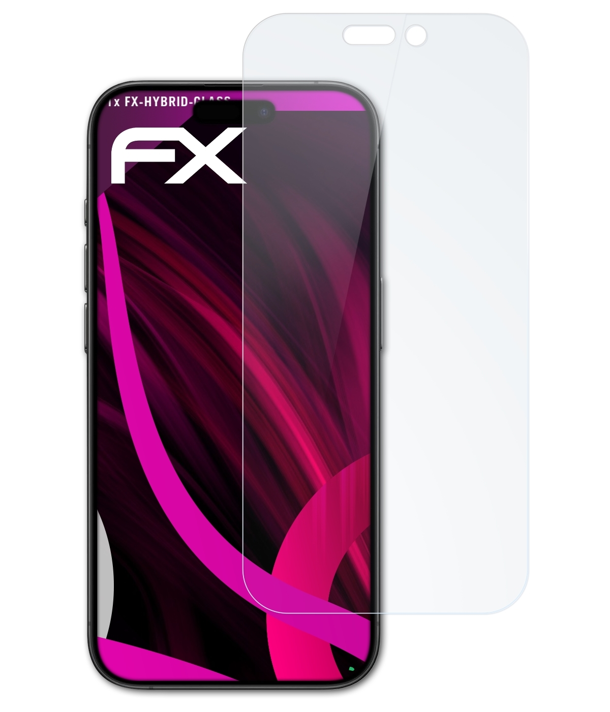 Pro) 15 Apple Schutzglas(für FX-Hybrid-Glass iPhone ATFOLIX