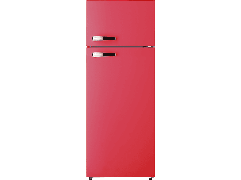 PKM GK210-2 FR Kühlgefrierkombi (E, 170 kWh, 143 cm hoch, Rot)