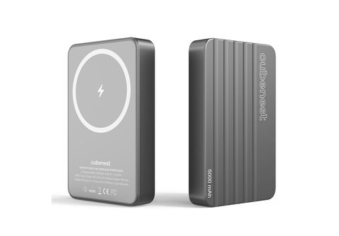 FIRELIA Magsafe Battery Pack Ladegerät Für iPhone Powerbank Akku Magnetisch  Induktion Powerbank 5000 mAh Weiß