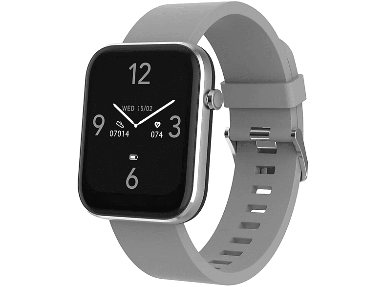 silber grau Kunststoff, SW-182GR DENVER Smartwatch
