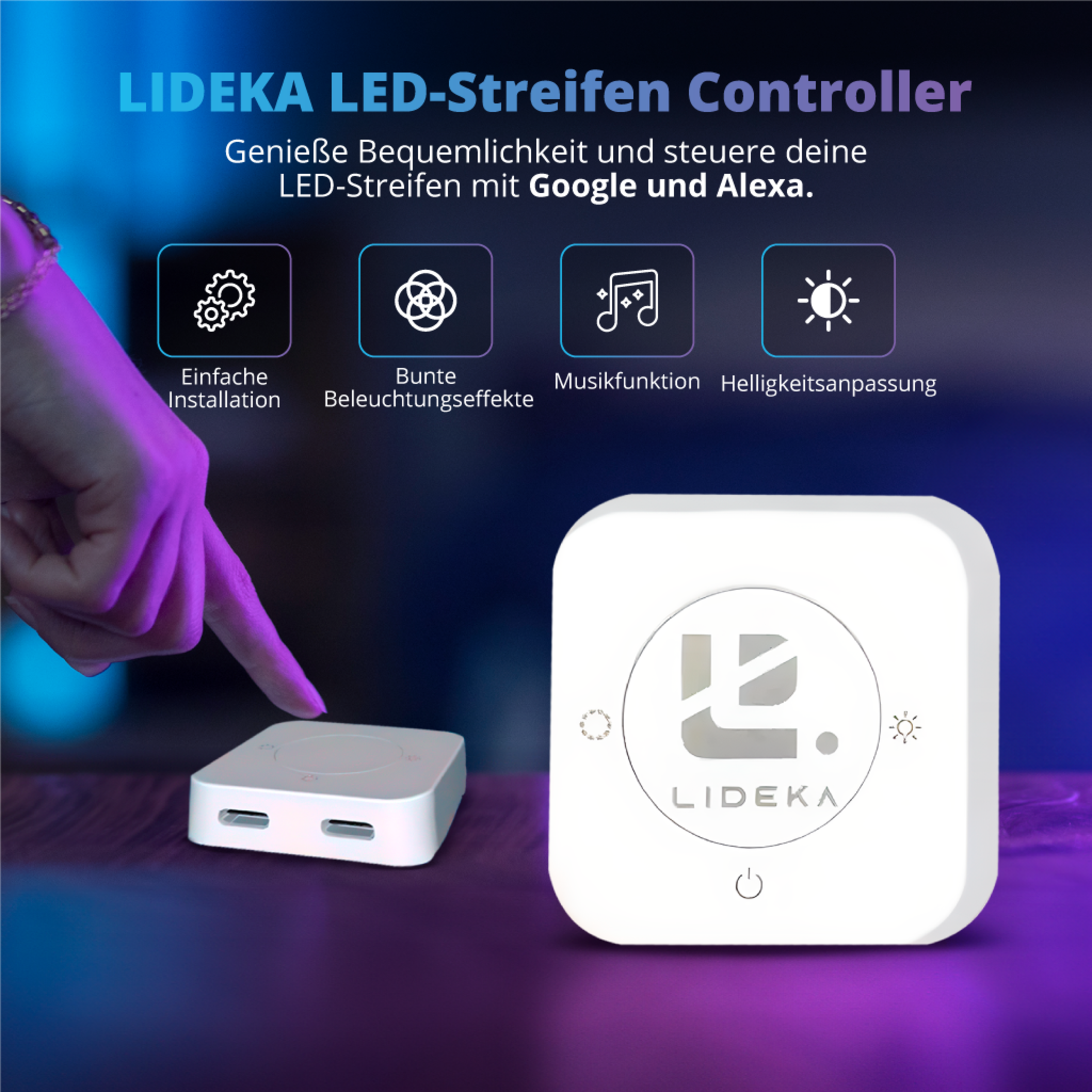 LIDEKA Neon RGB-IC LED Streifen 3m LED Strips Multicolors