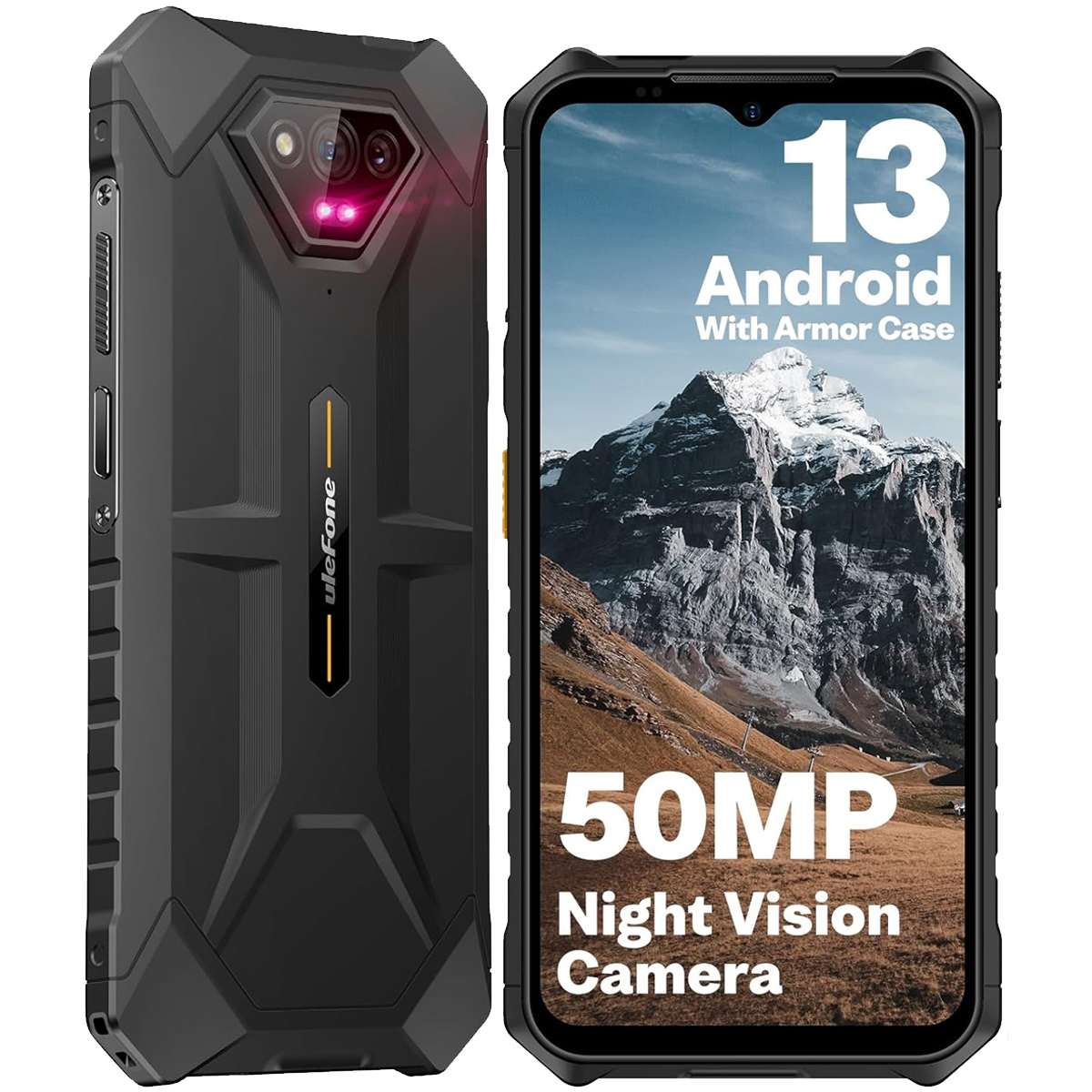 X13 Schwarz ULEFONE Armor NFC GB Dual 64 12GB SIM Nachtsicht