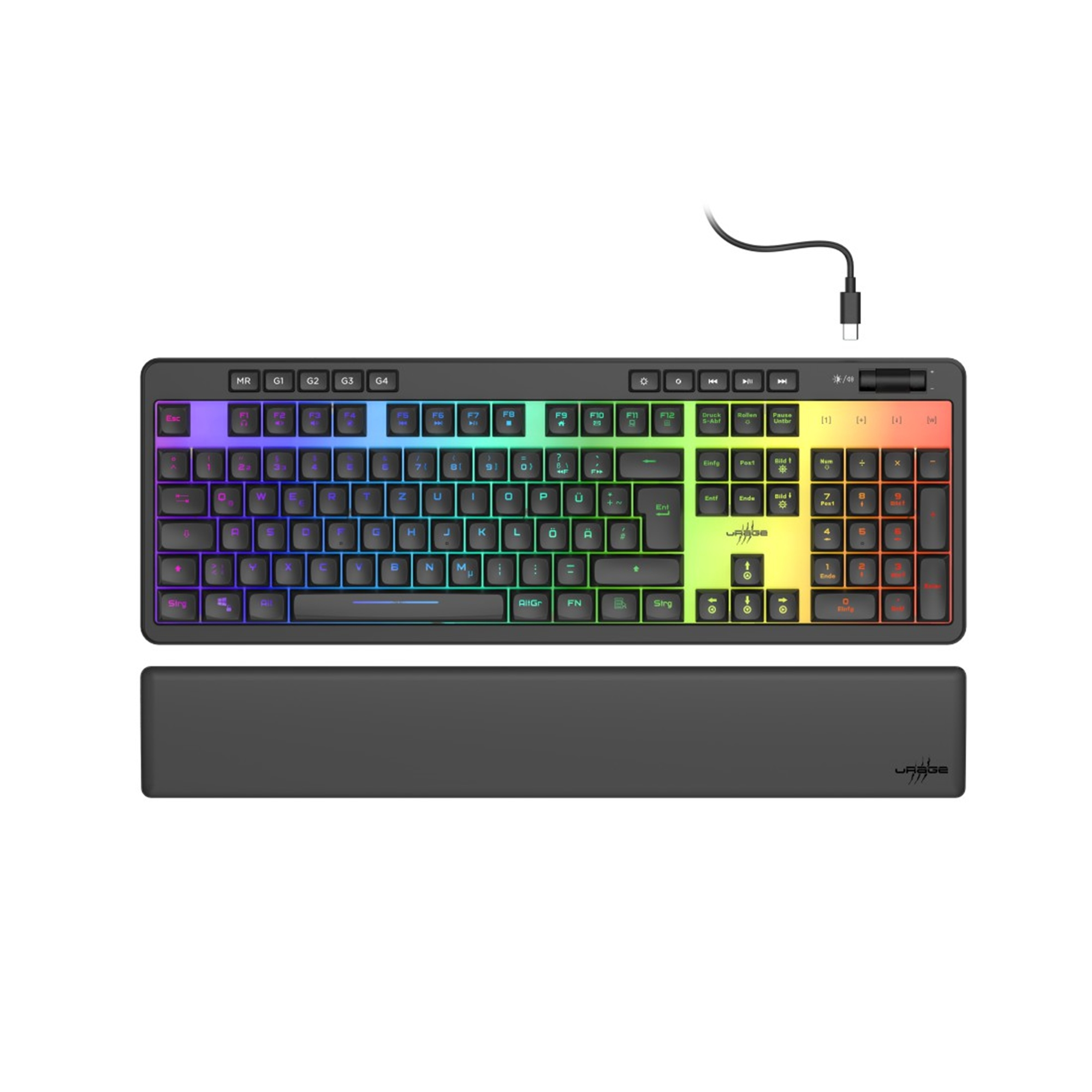 URAGE Exodus 515 Rubberdome Gaming-Tastatur, Illuminated
