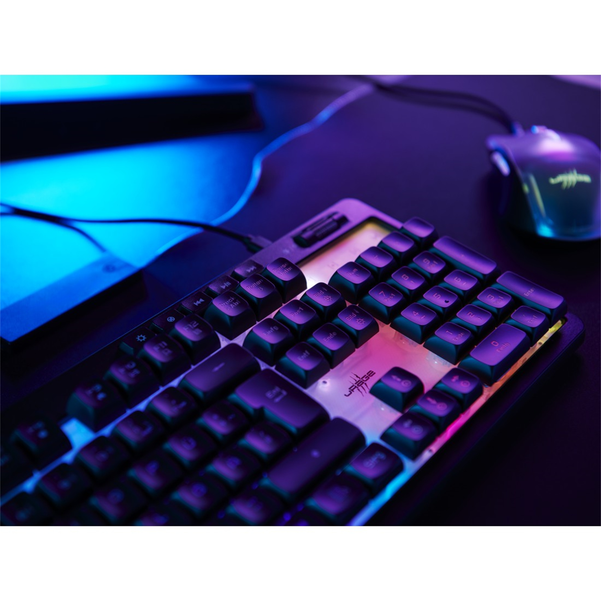 Exodus 515 Illuminated, URAGE Rubberdome Gaming-Tastatur,