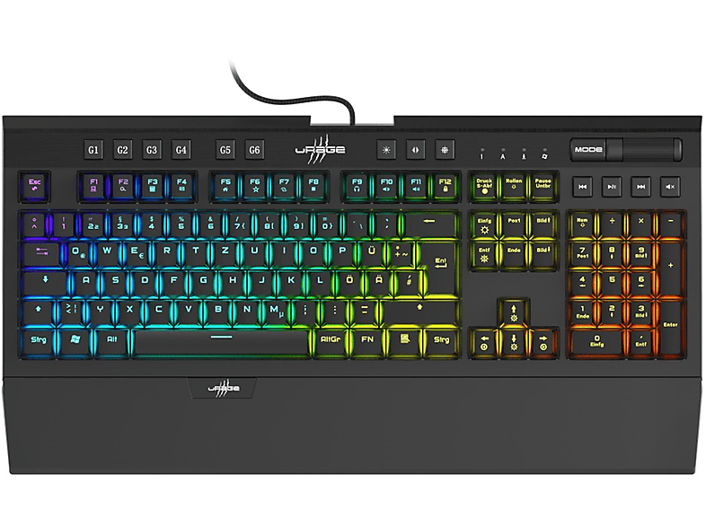 URAGE Exodus 900 Mechanisch, Mechanical, Outemu Blue Gaming-Tastatur