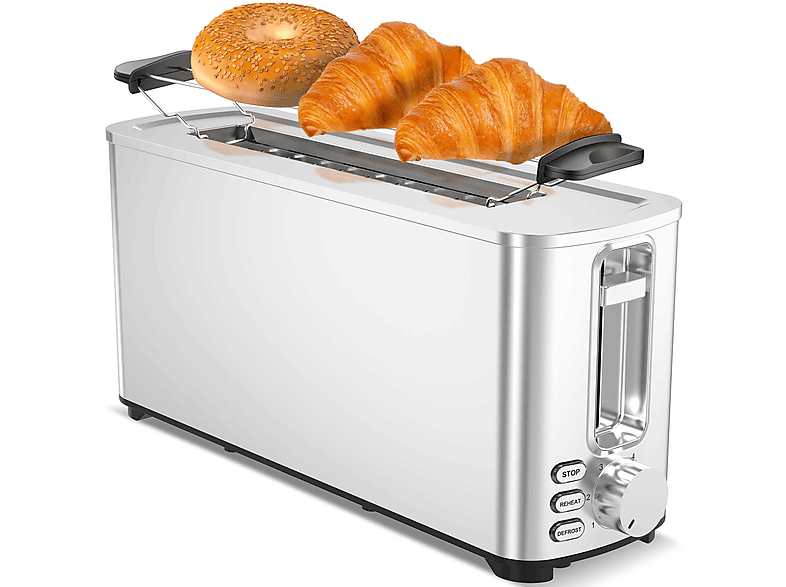TURBOTRONIC BY Watt, 1) Z-LINE Silver Toaster Schlitze: TT-BF14 (1050