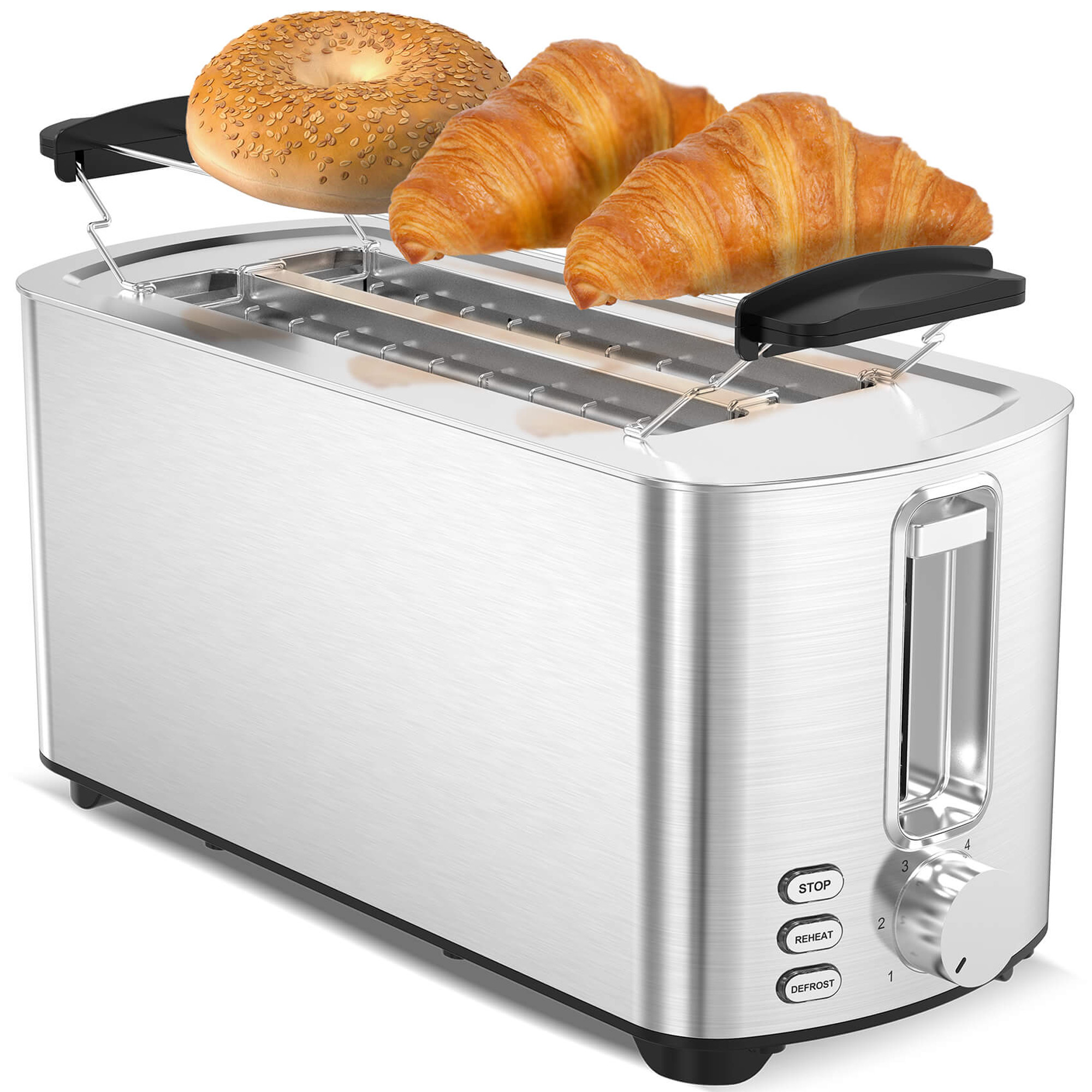 Schlitze: Z-LINE 2) TT-BF13 Toaster (1400 Silver Watt, TURBOTRONIC BY
