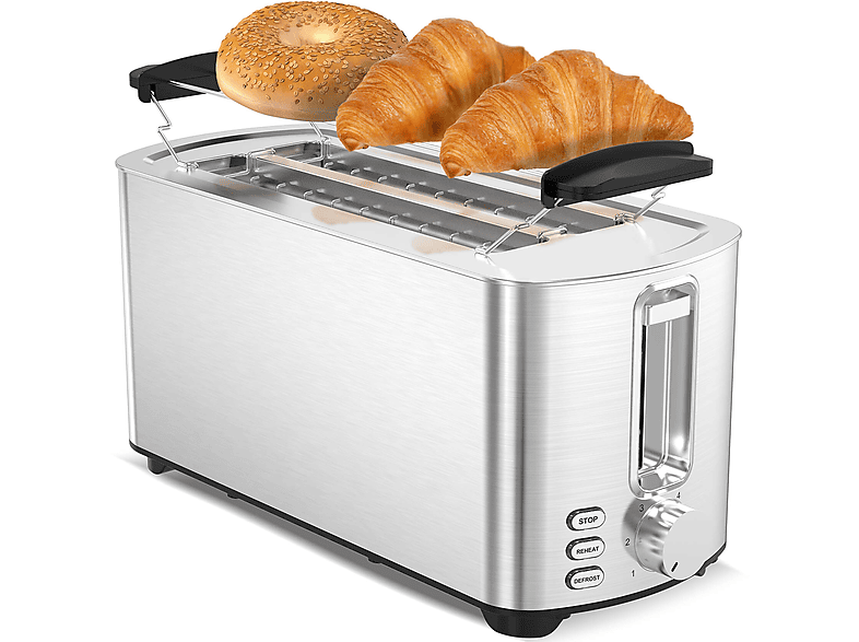 TURBOTRONIC BY Z-LINE TT-BF13 Toaster Watt, 2) (1400 Silver | Schlitze: MediaMarkt