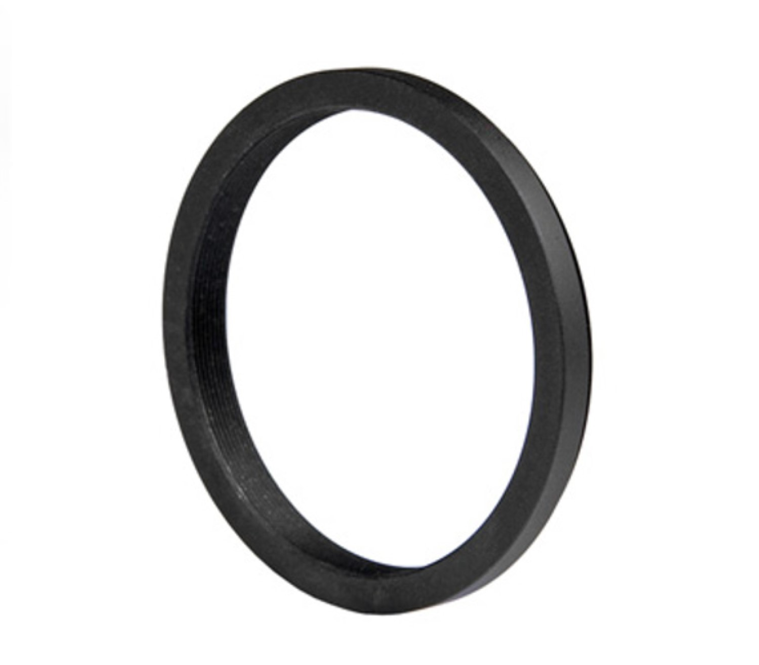 Schwarzer Ring mit Innengewinde.