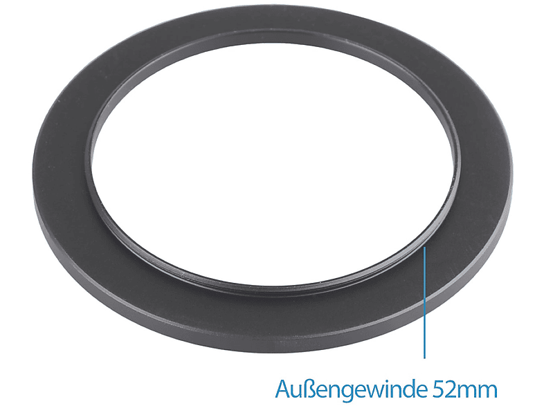 passend für Objektive Step-Up Adapter, AYEX mit Black, Filtergewinde Ring,