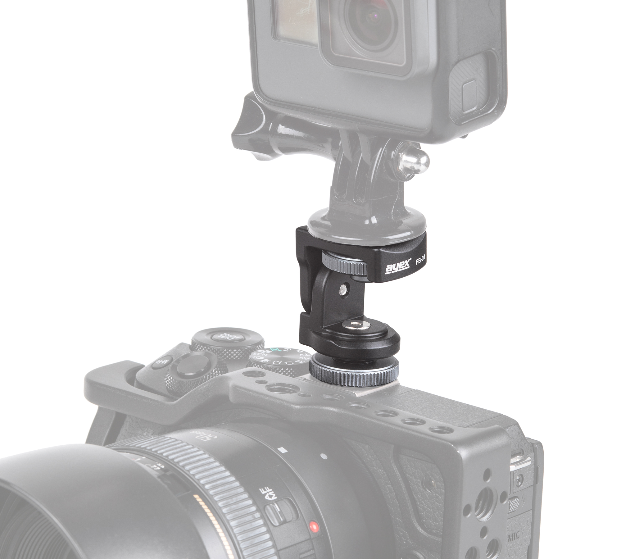 passend FB-01, AYEX Kamera Black, für Blitzschuhständer,