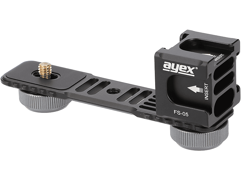 AYEX FS-05, Blitzschiene, 1/4 passend Black, Zoll Gewinde für