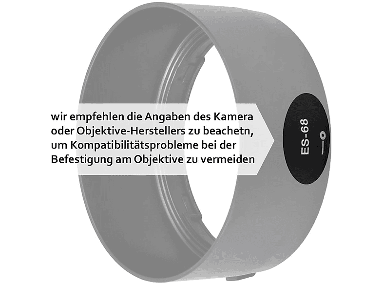 AYEX Gegenlichtblende 18-55G Gegenlichtblende, Nikon Sonnenblende Black für HB-33, AF