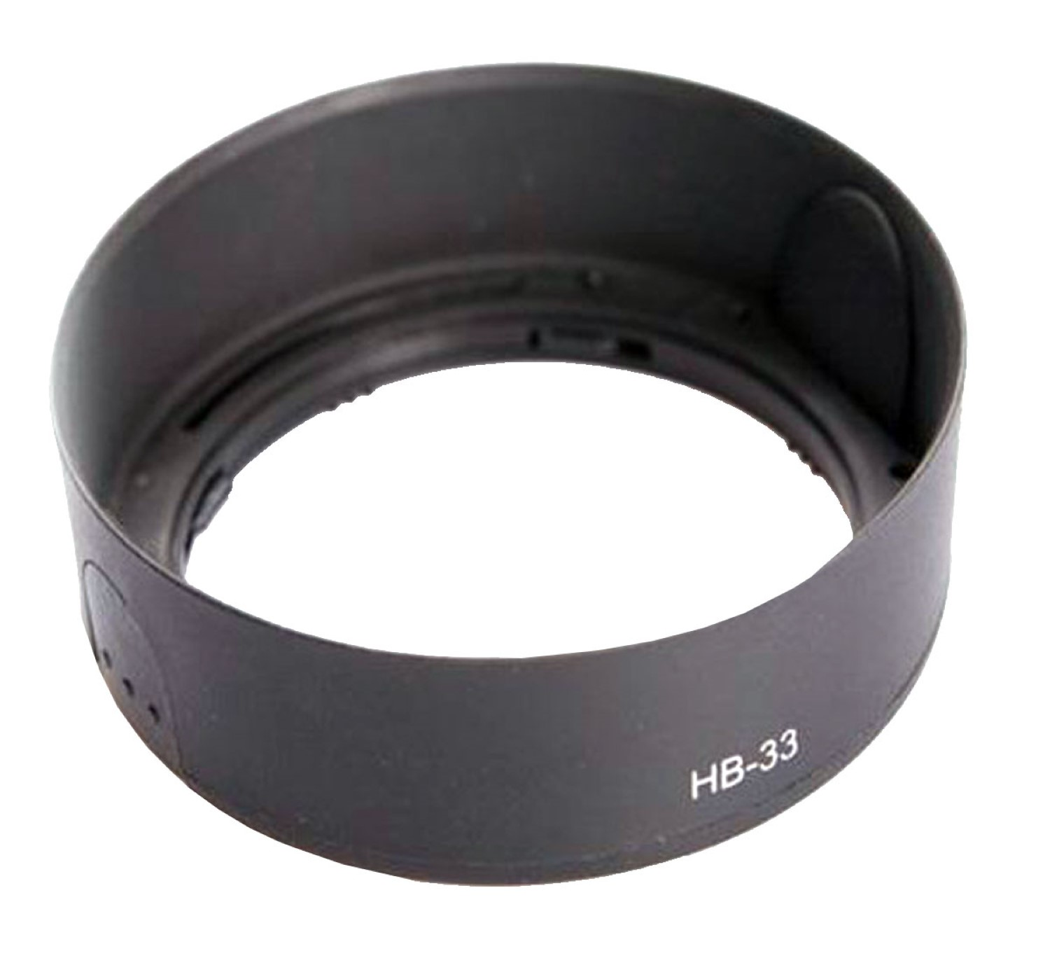 Schwarze Sonnenblende mit 'HB-33'-Text auf weißem Hintergrund.