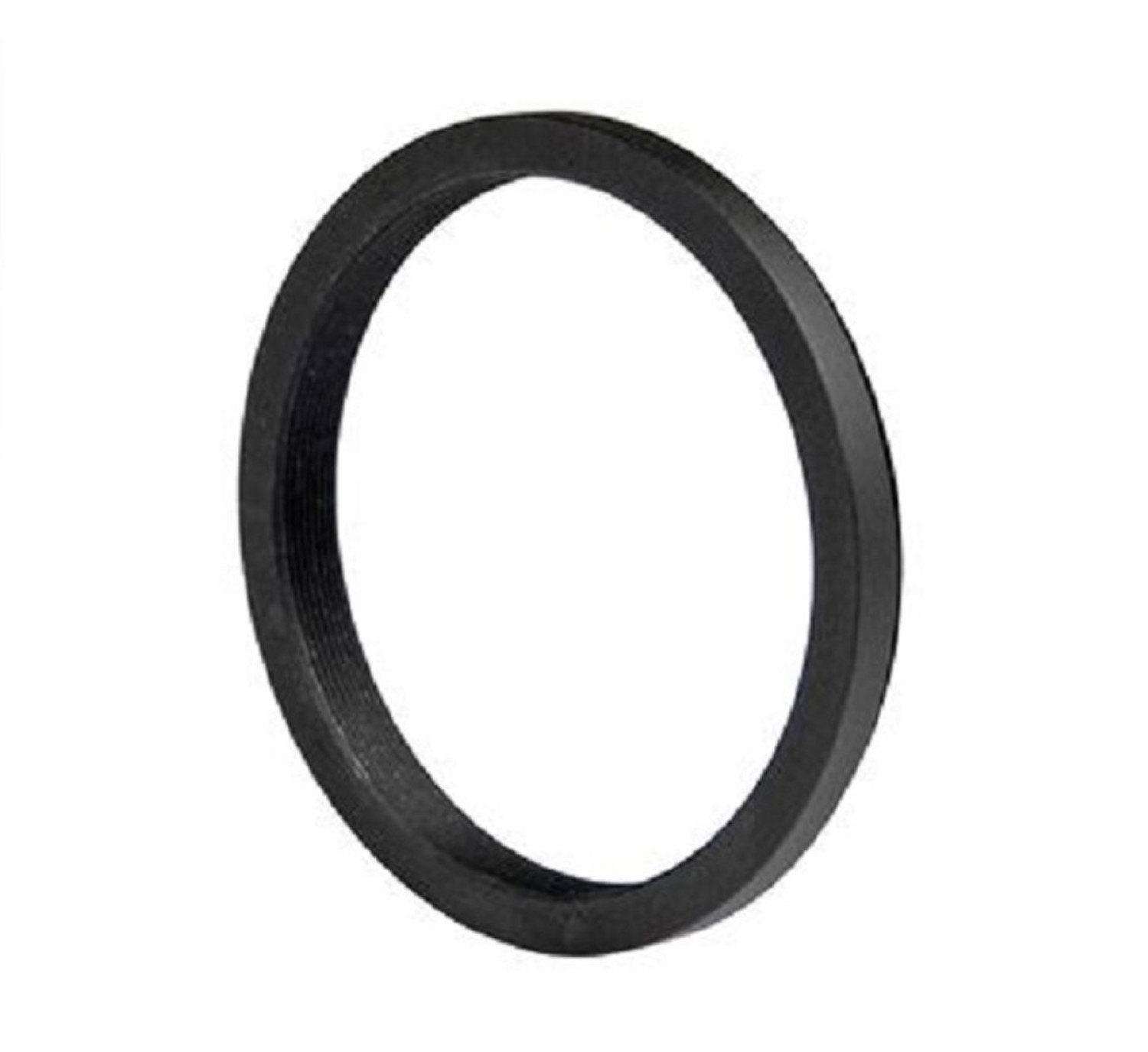 Schwarzer Ring mit Gewinde. Weißer Hintergrund.
