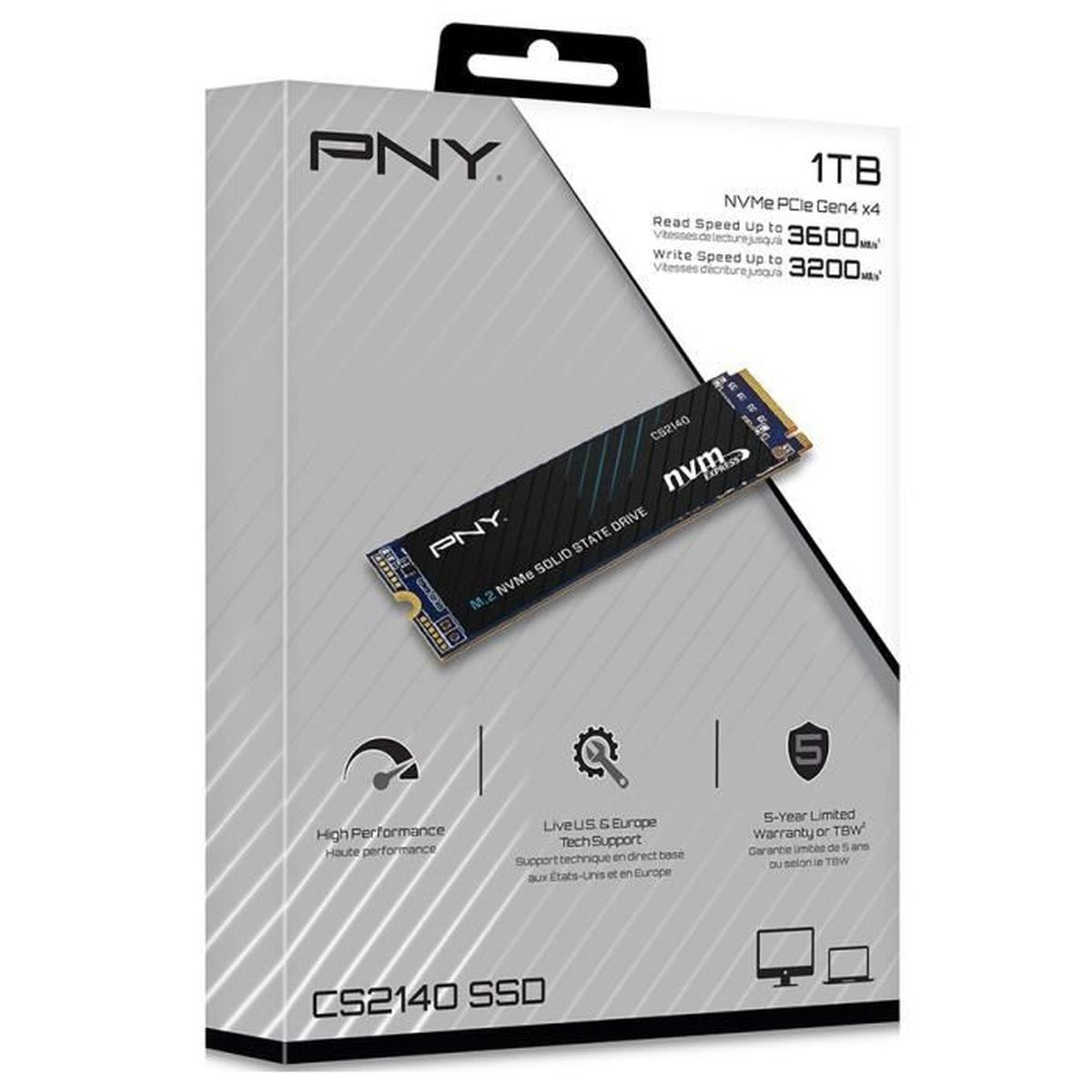 PNY M280CS2140-1TB-RB, 1 SSD, TB, intern