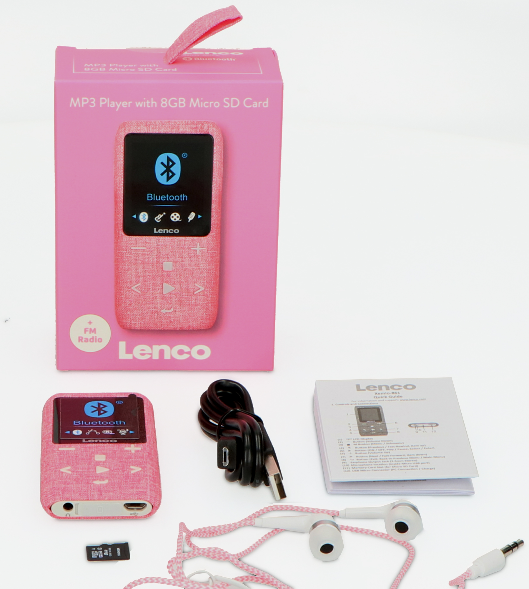Odtwarzacz MP3 LENCO Xemio-861 Różowy