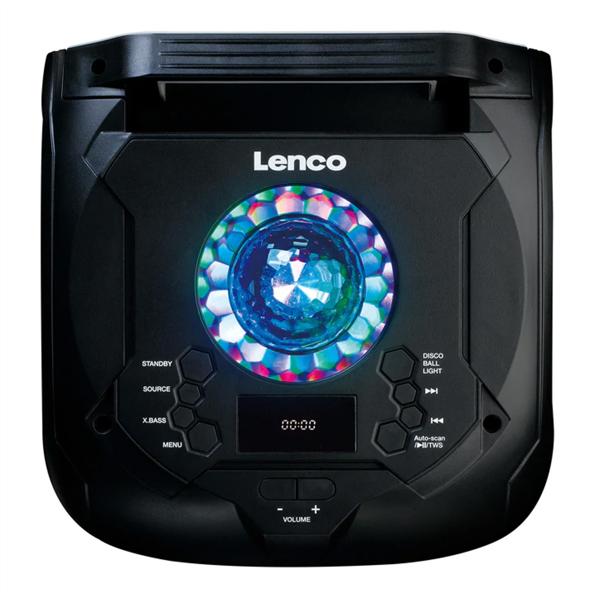 kompletter Lautsprecher mit PA-260BK Schwarz LED-Frontbeleuchtung, LENCO