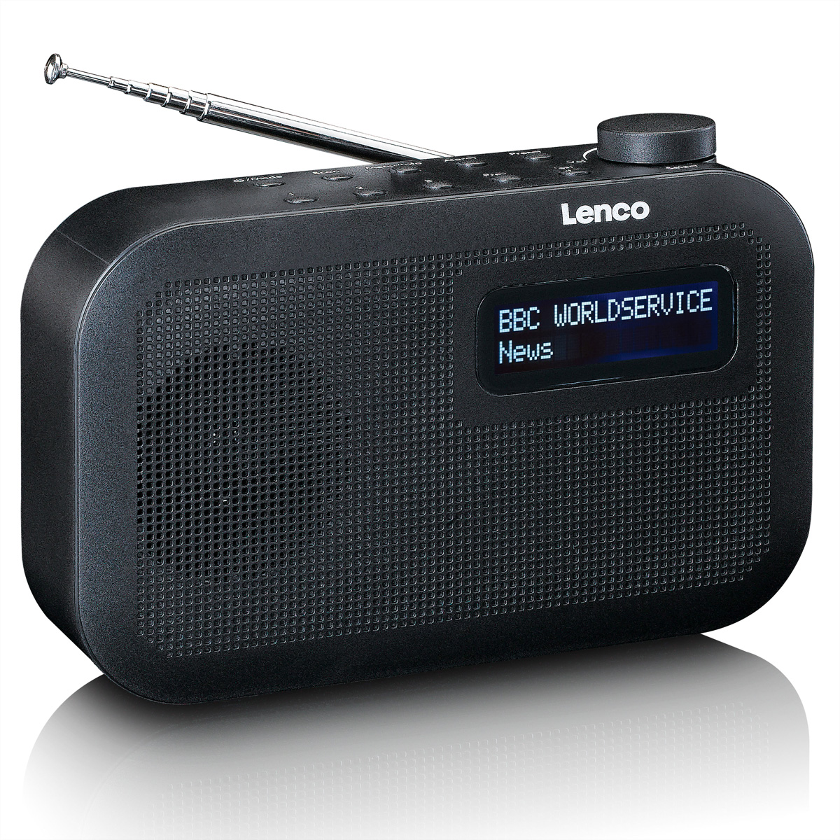 FM, Schwarz LENCO PDR-016BK DAB, Bluetooth, Radio,