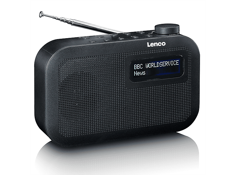 FM, Schwarz Bluetooth, DAB, PDR-016BK Radio, LENCO