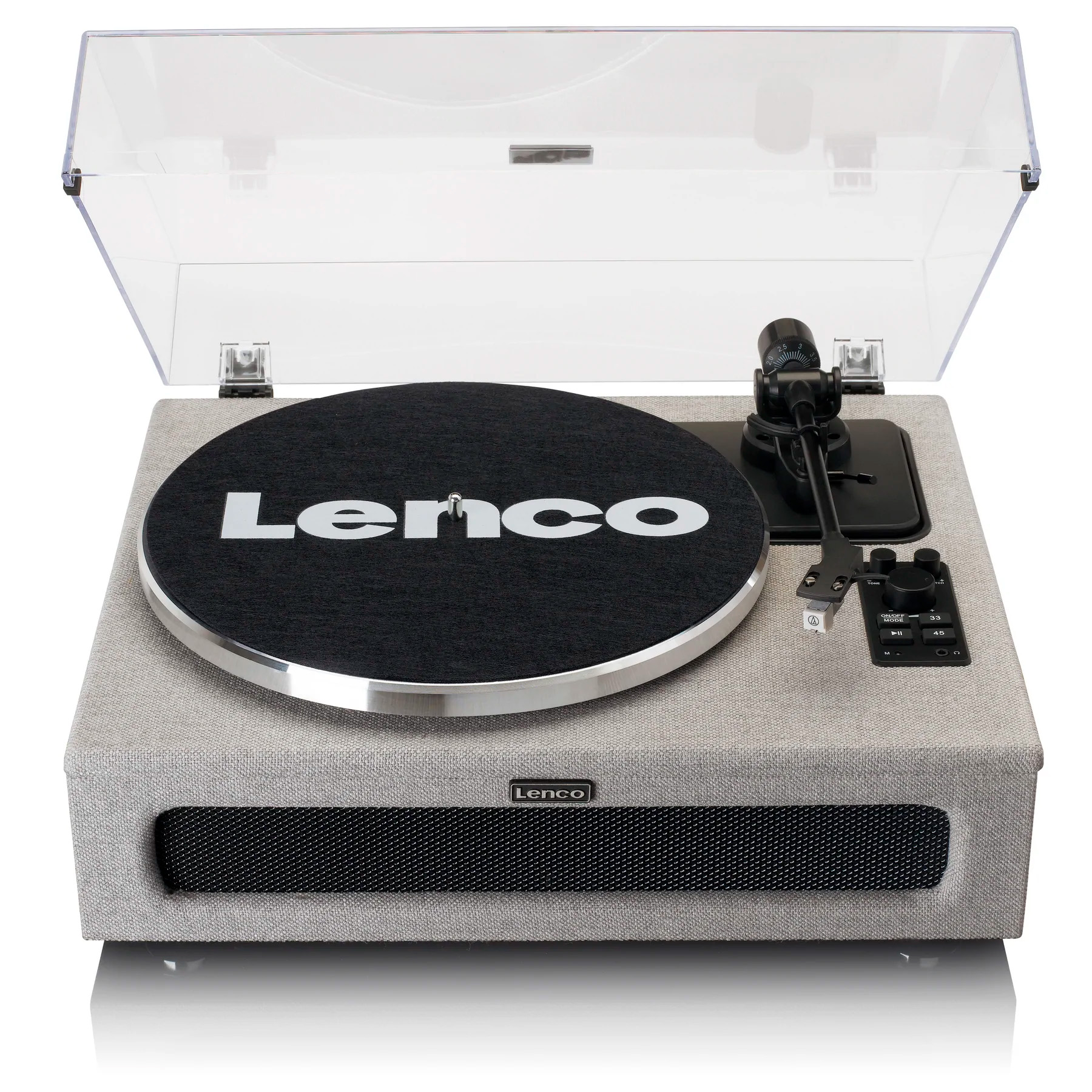 LENCO LS-440GY - eingebaute 4 Grau Plattenspieler Lautsprecher 