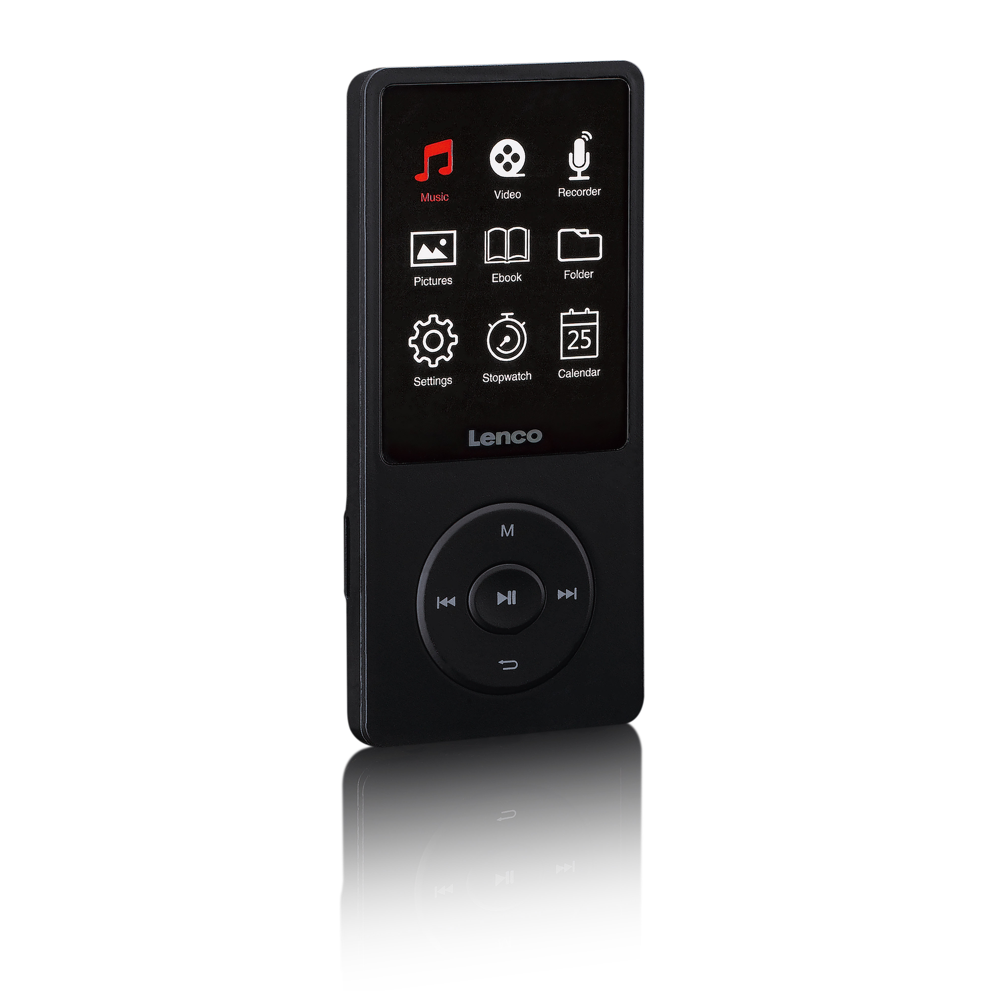 LENCO Xemio-669BK MP4 Player 8 GB, Schwarz