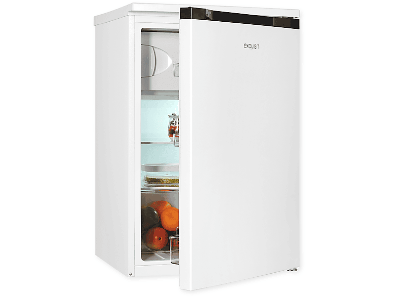 EXQUISIT KS516-4-051C Kühlschrank (C, 845 mm hoch, Weiß) | Freistehende Kühlschränke