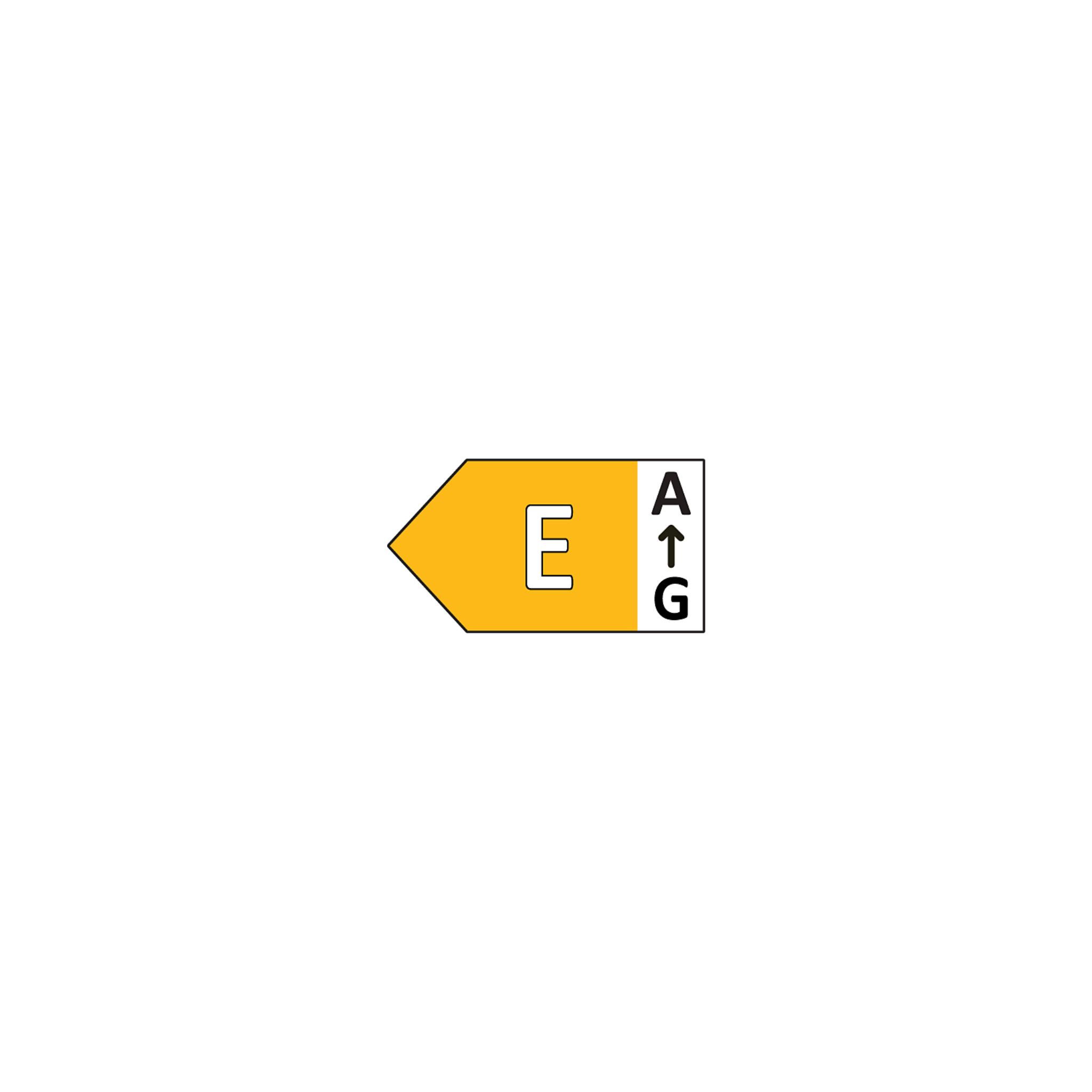 Ein Energieeffizienzlabel mit der Bewertung 'E'.